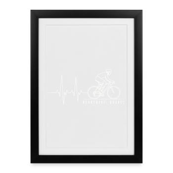 Heartbeat Gravel Bike - Framed poster (27 × 37 cm) - black - Front
