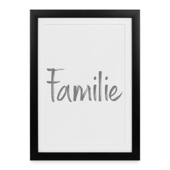 Famille - Affiche encadrée (27 × 37 cm) - noir - Devant
