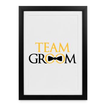 bagues équipe marié bachelor party bachelor par - Affiche encadrée (27 × 37 cm) - noir - Devant