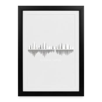 Bruit de la nature - hiver - Affiche encadrée (27 × 37 cm) - noir - Devant