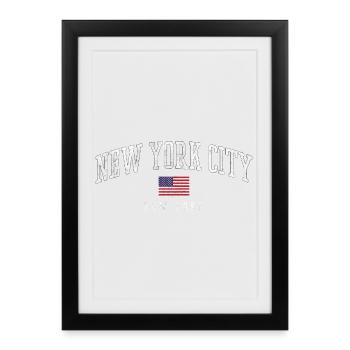 New York USA - Framed poster (27 × 37 cm) - black - Front