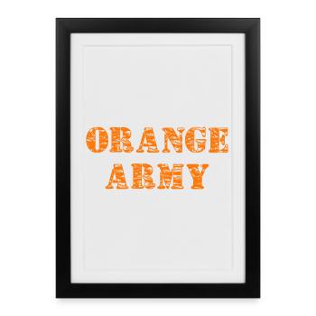 La légion orange pour les vrais fans des Pays-Bas # - Affiche encadrée (27 × 37 cm) - noir - Devant