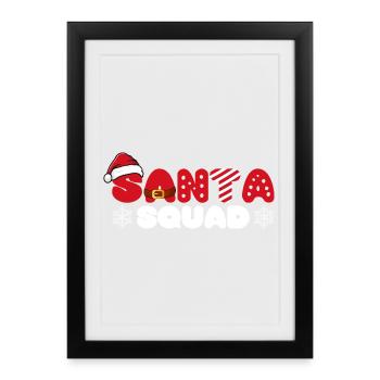 Emblème de l’escouade du Père Noël - Affiche encadrée (27 × 37 cm) - noir - Devant