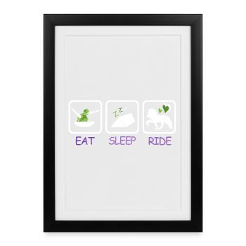Islande Chemises de compétition Tente végétarienne - Affiche encadrée (27 × 37 cm) - noir - Devant