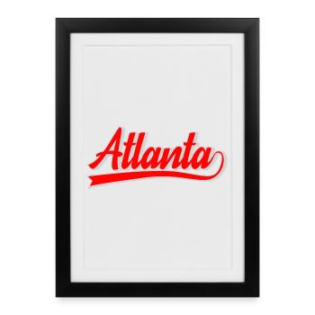 Atlanta États-Unis - Affiche encadrée (27 × 37 cm) - noir - Devant