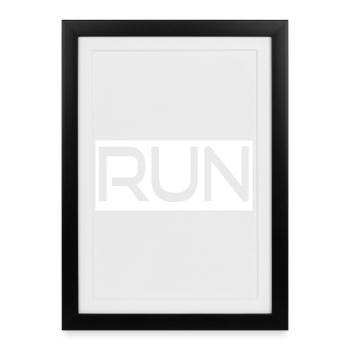 Courir - Affiche encadrée (27 × 37 cm) - noir - Devant