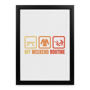 Judo Routine - Affiche encadrée (27 × 37 cm) - noir - Devant