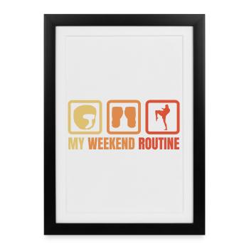 Kickboxer Weekend - Framed poster (27 × 37 cm) - black - Front
