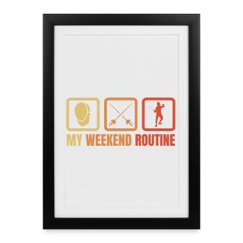 Fencing Weekend - Framed poster (27 × 37 cm) - black - Front