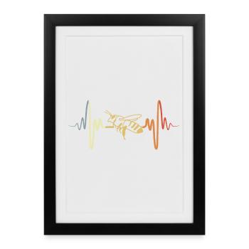 Bee Vintage Look - Framed poster (27 × 37 cm) - black - Front
