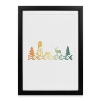 High Hunter Hunting DNA - Framed poster (27 × 37 cm) - black - Front
