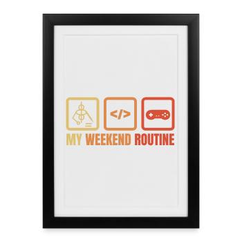 Game Dev Weekend - Framed poster (27 × 37 cm) - black - Front