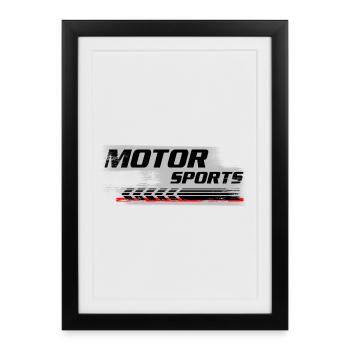 Motor Sports - Framed poster (27 × 37 cm) - black - Front