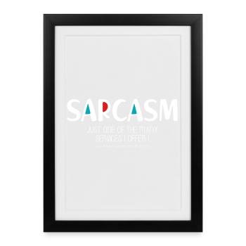 Sarcasm (dark) - Framed poster (27 × 37 cm) - black - Front