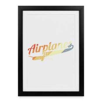 Retro Airplanes - Framed poster (27 × 37 cm) - black - Front