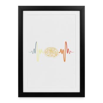 PIzza Vintage Look - Affiche encadrée (27 × 37 cm) - noir - Devant