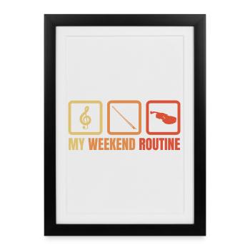 Violinist Weekend - Framed poster (27 × 37 cm) - black - Front