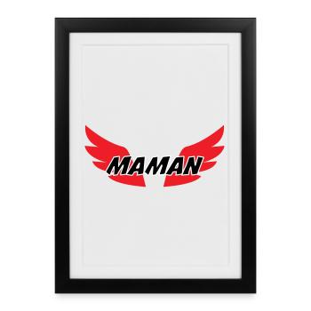 Maman d'Amour - Mother's Day - Framed poster (27 × 37 cm) - black - Front
