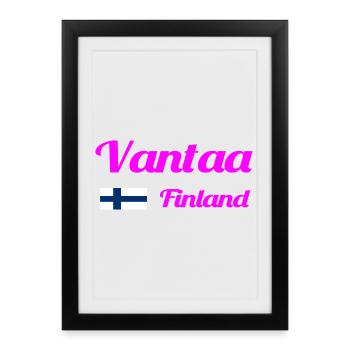 Vantaa Finland Print - Framed poster (27 × 37 cm) - black - Front