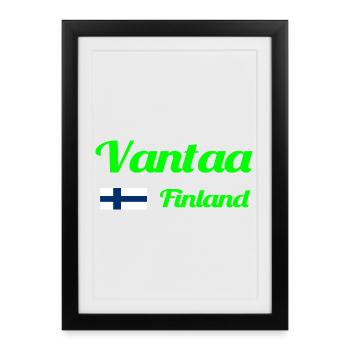 Vantaa Finland Print - Framed poster (27 × 37 cm) - black - Front