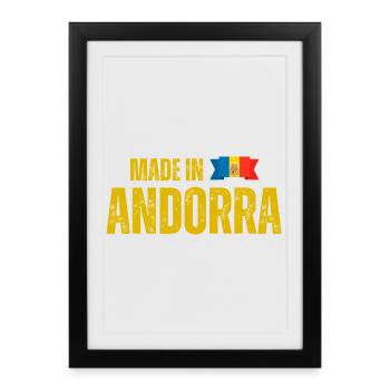 Made in Andorra, Andorran pride - Framed poster (27 × 37 cm) - black - Front