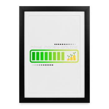 Money Maker Make Money Online Funny Gifts - Framed poster (27 × 37 cm) - black - Front