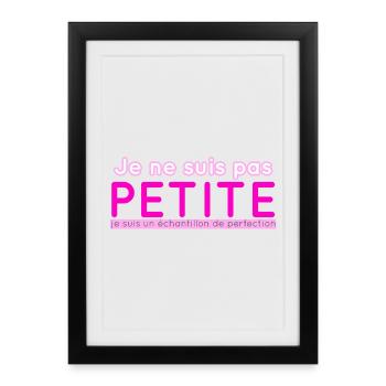 Je ne suis pas Petite Perfection - Affiche encadrée (27 × 37 cm) - noir - Devant
