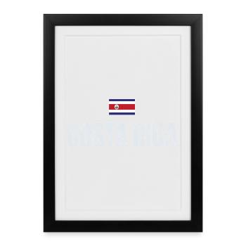 J’aime le Costa Rica, le drapeau du Costa Rica - Affiche encadrée (27 × 37 cm) - noir - Devant