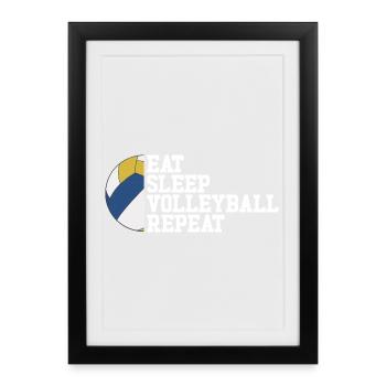 volleyball player - Framed poster (27 × 37 cm) - black - Front