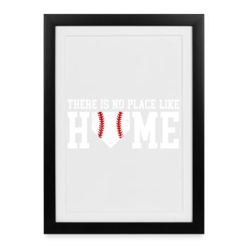Es gibt keinen besseren Ort als Home Boys Baseball - Gerahmtes Poster (27 × 37 cm) - Schwarz - Vorne