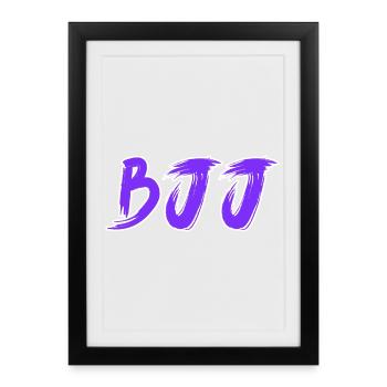 BJJ Purple Belt – Jiu Jitsu Rank Design - Framed poster (27 × 37 cm) - black - Front