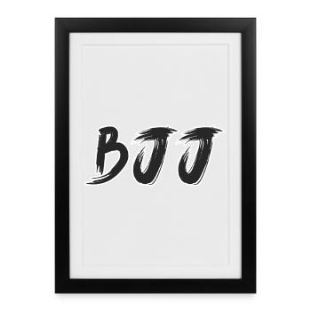 BJJ Black Belt – Jiu Jitsu Rank Design - Framed poster (27 × 37 cm) - black - Front