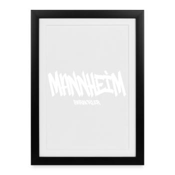 mannheim_barackler - Affiche encadrée (27 × 37 cm) - noir - Devant
