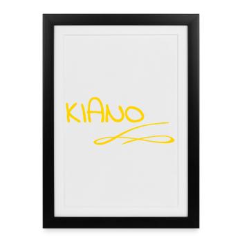 First name Kiano - Framed poster (27 × 37 cm) - black - Front