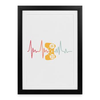 Gamer Game Video Game Blueberry Vintage Gaming - Framed poster (27 × 37 cm) - black - Front