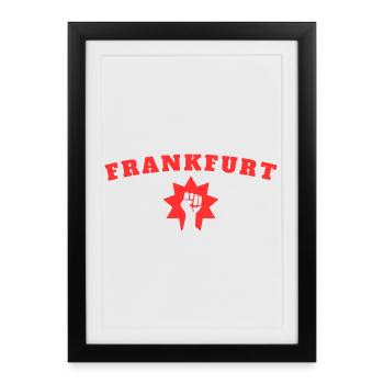 Francfort - Affiche encadrée (27 × 37 cm) - noir - Devant