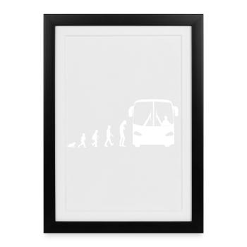 Evolution from baby to bus driver - Framed poster (27 × 37 cm) - black - Front