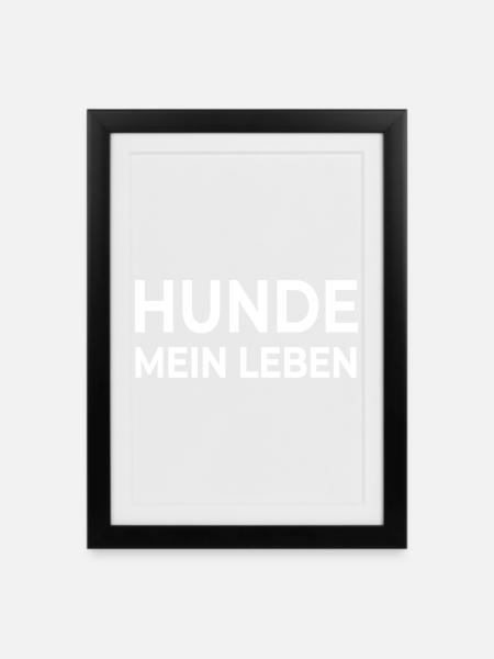 Hunde - Gerahmtes Poster (27 × 37 cm) - Schwarz