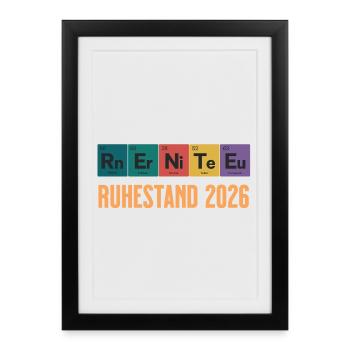 Conception du tableau périodique des pensions 2026 - Affiche encadrée (27 × 37 cm) - noir - Devant