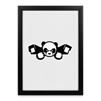 China Surveillance Panda – Political Satire - Framed poster (27 × 37 cm) - black - Front