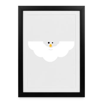 Cuddly Cloud Face - Framed poster (27 × 37 cm) - black - Front