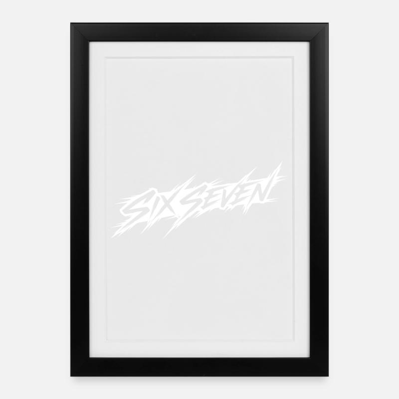 six seven - Framed poster (27 × 37 cm) - black