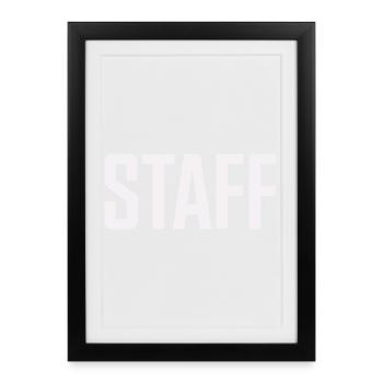 Staff - Framed poster (27 × 37 cm) - black - Front