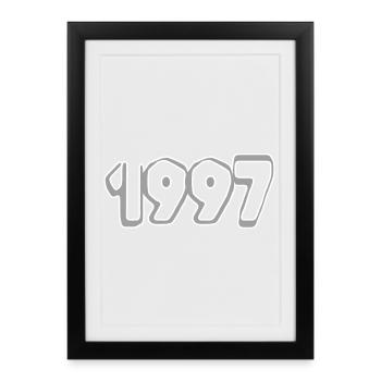 1997 - Affiche encadrée (27 × 37 cm) - noir - Devant