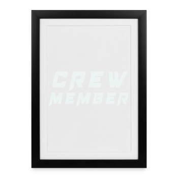 Crew Member Patch Tee - Framed poster (27 × 37 cm) - black - Front