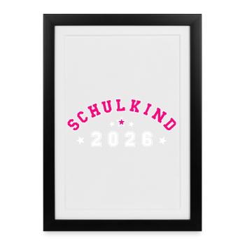 Écolier 2026 - Inscription scolaire 2026 - Affiche encadrée (27 × 37 cm) - noir - Devant
