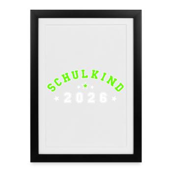 Écolier 2026 - Affiche encadrée (27 × 37 cm) - noir - Devant
