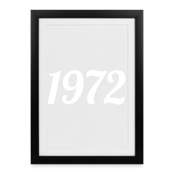 1972 - Affiche encadrée (27 × 37 cm) - noir - Devant