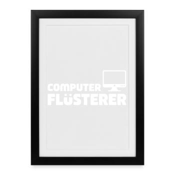 Computer Whisperer Retro-Tech - Framed poster (27 × 37 cm) - black - Front