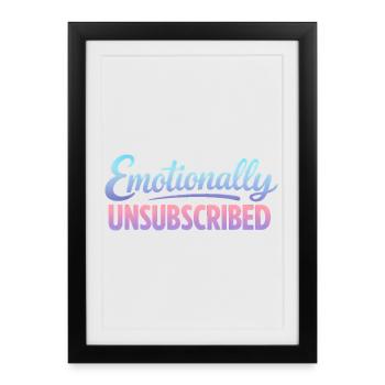Sarcasm Emotionally Logged Out Funny Women - Framed poster (27 × 37 cm) - black - Front